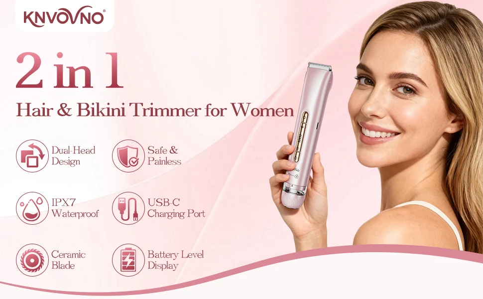 knvovno Bikini & Body Hair Trimmer 2 in 1